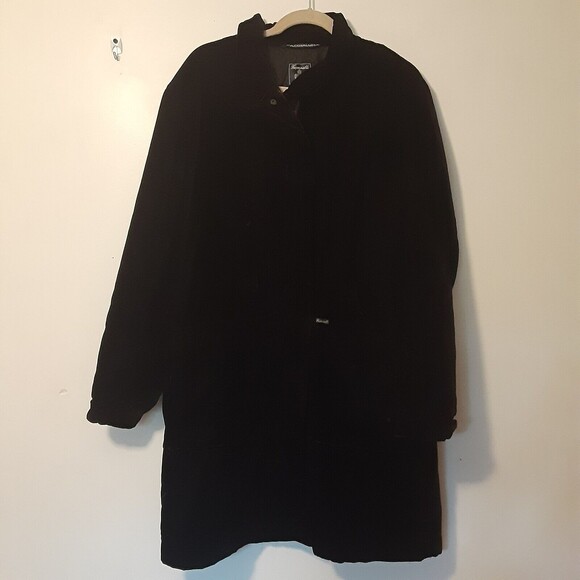 Faconnable Full Zip Velour Rayon Jacket Mens L Purple Almost Black Field Coat - Picture 1 of 8